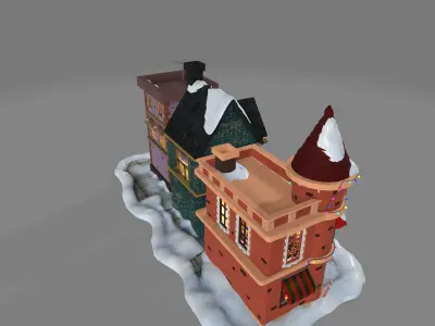 snow houses 3D model