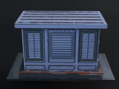 Electrical Box Transformer  - Game Ready Low Poly PBR 3D Model Low-poly 3D model