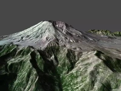 Mt ST Helens 3D model