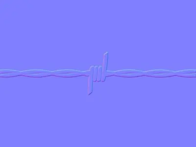 Metal Fence Free low-poly 3D model