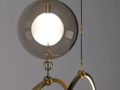 pendant ring light 3D model