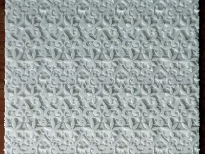 Islamic Floral Ataurique Ornament  3D Model REL02 3D print model