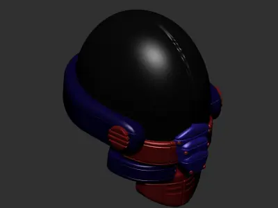 helmet high poly sculpt 3d printable ver 7 3D model 3D model 95