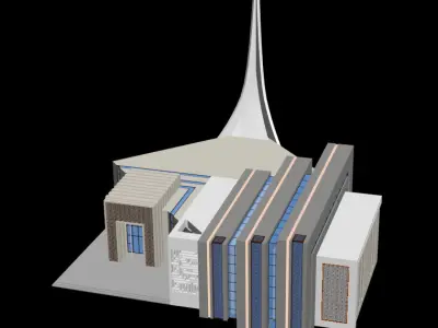 Mosque Islamic design 3D model 3D model