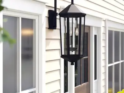 Ariyelle Black Outdoor Wall Lantern 3D model