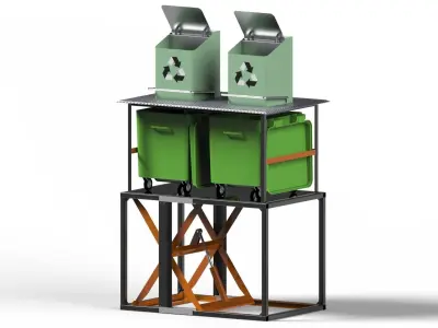 Underground Waste Bin  3D model