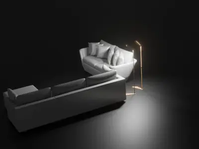 Relaxing Sofa Scene 3D model