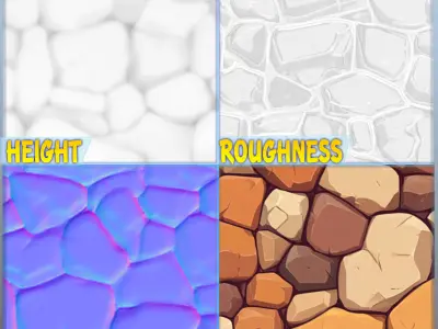 Stylized Stone Floor Seamless Texture Texture 19