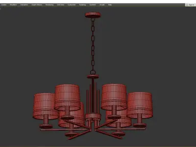 Chandelier Stilfort Chart Low-poly 3D model