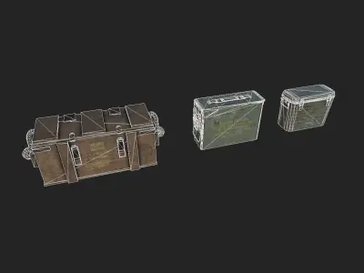 Crates Pack 2 Low-poly 3D model