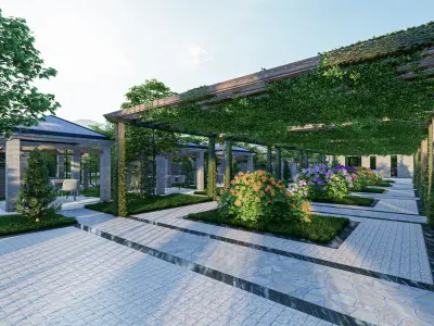 Garden Restaurant 3D model