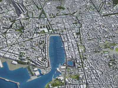Marseille Low-poly 3D model