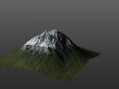 Realistic Snowy Mountain 3D model