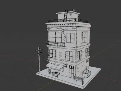 STYLIZED HOUSE Free low-poly 3D model