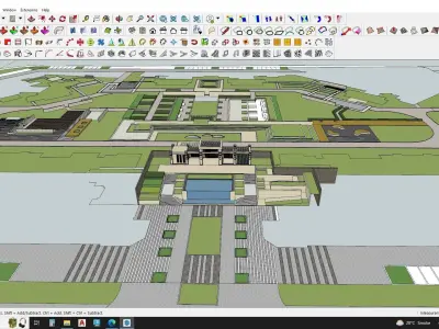 Gallery of Renovation gate house Landscape environment 3D model