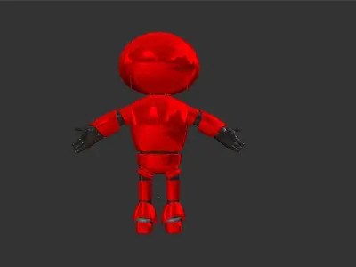 GENERIC ROBOT-UPDATED RIG Low-poly 3D model