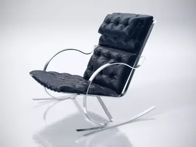 Gongolo pair of rocking chairs 3D model