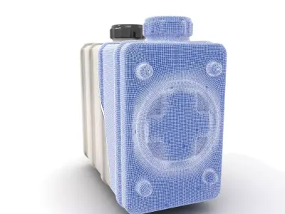 Industrial Sensor Model Pack with Blue Indicator Light Low-poly 3D model