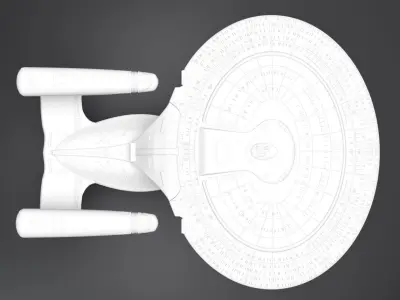 Enterprise D scale model 3D print model