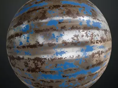 Extreme Rusty Corrugated Metal PBR Seamless Texture