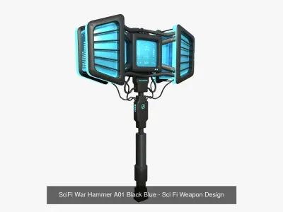 10 SciFi War Hammers A Collection - Sci Fi Weapon Design 3D Model Pack