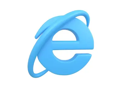 Internet Explorer Logo v1 002 Free low-poly 3D model