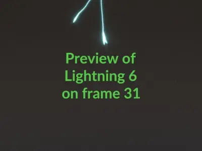 Animated Lightning v6 Low-poly 3D model