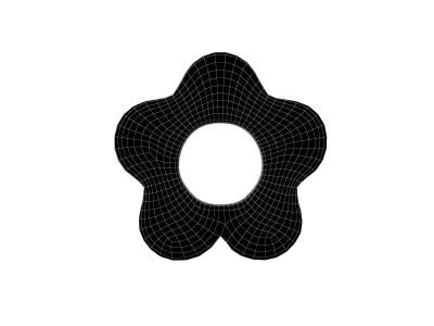 Flower Symbol v3 002 Low-poly 3D model