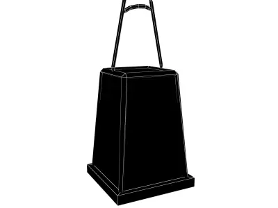 Japanese Lantern v2 002 Low-poly 3D model