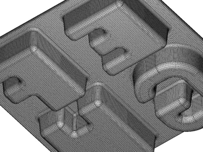 Transparent Baby Letter Plate 3D model