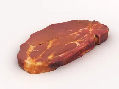 Raw Uncooked Steak 3D model