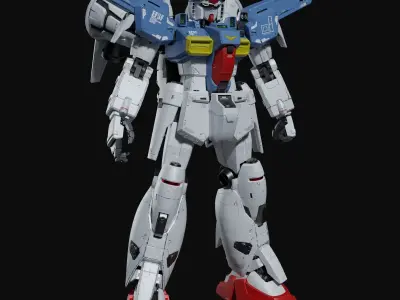 Gundam RX-78 GP01Fb weathering style 3D model