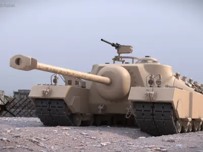  WWII Era Assault Tank Desert Color 