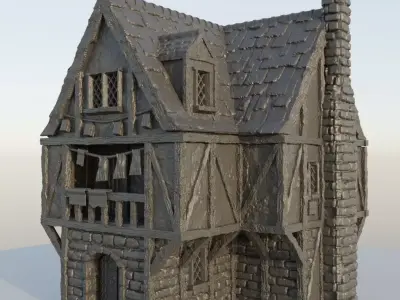 Village Brothel Tabletop Terrain 28 mm 3D print model