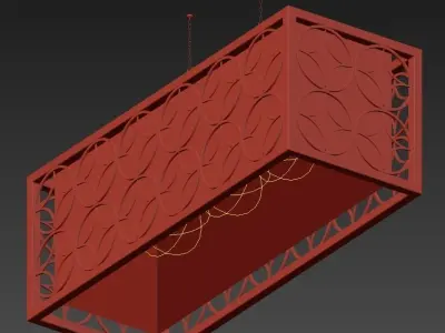 Chandelier Metal Rectangular Horchowv 3D model