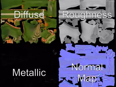 Reptilian Creature Character Model Pack Low-poly 3D model