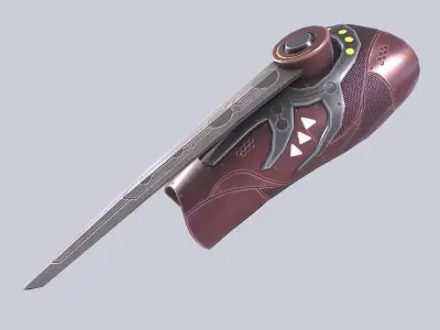 Scifi arm blade Low-poly 3D model