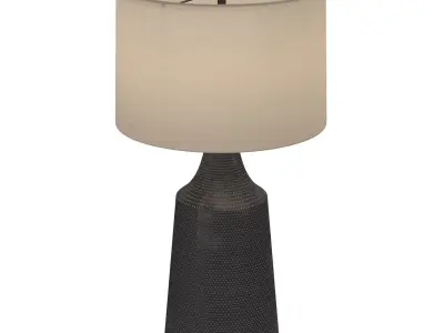 Pacific CoastRocco 30in Hammered Tall Jar Resin Table Lamp 3D model