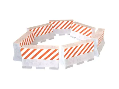 Road Barriers v4 009 Low-poly 3D model