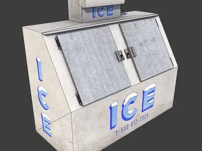 Ice Machine Low-poly 3D model