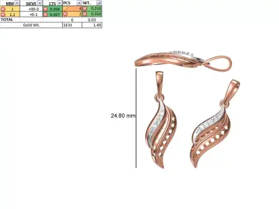 Light Weight Pendant STL OBJ FBX JCD Details 3D print model