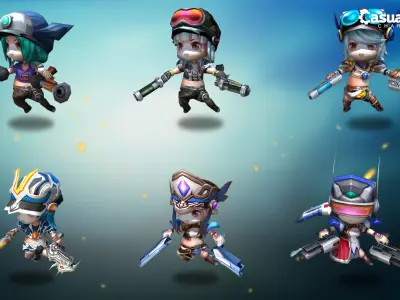 Casual Tiny Character - Gunner Pack Low-poly 3D model