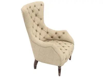 Armchair Aidan Gray Low-poly 3D model