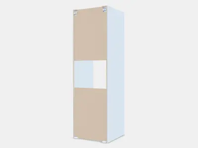 METOD High cabinet frame for fridge-oven Low-poly 3D model
