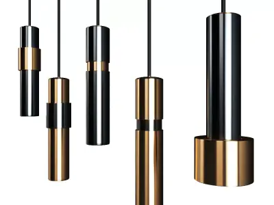 Series suspensions light 3D model