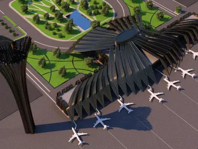 0011 - Architecture Airport - 2021 - 03 3D model