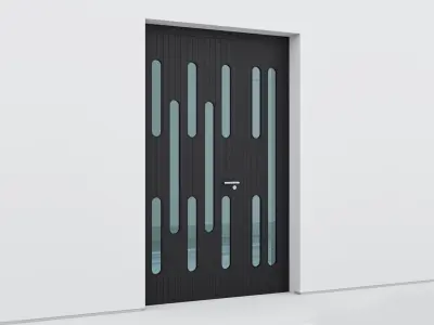 Aluminium door 343 3D model