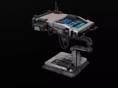 Sci-Fi Computer - Game Ready PBR 3D Model Low-poly 3D model