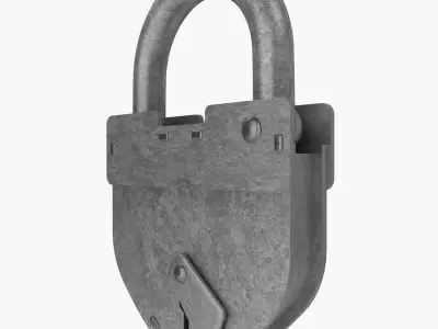 Vintage Padlock Low-poly 3D model