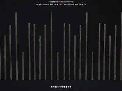 Wooden Plank Pack Vol 05 Low-poly 3D model